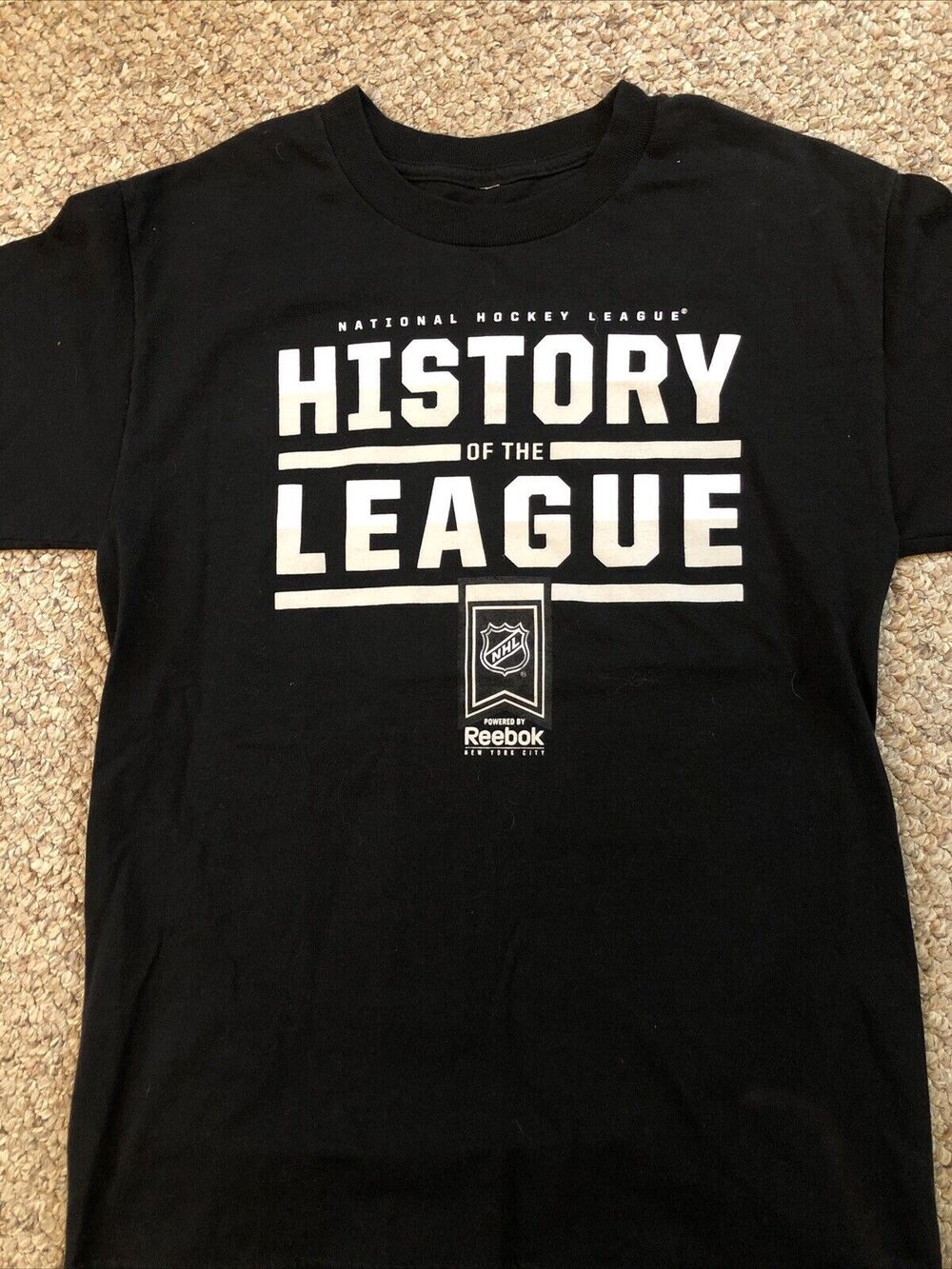NHL History of the League Black T Shirt Adult Small Youth XL Team Logo's